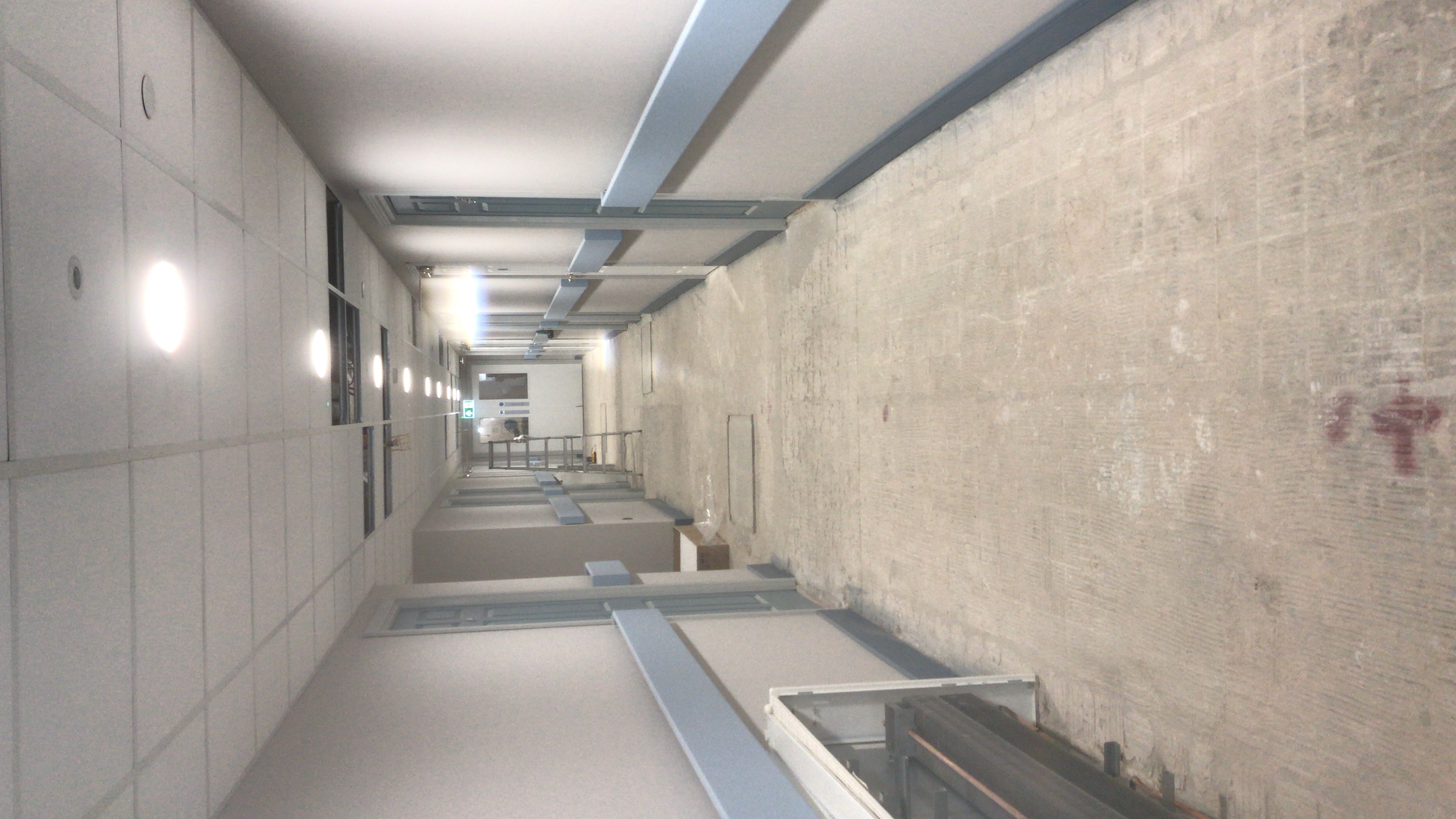 Commercial corridor door installation